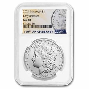 2021-D (MS70) $1 Morgan Silver Dollar Early Releases NGC ER