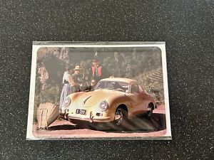 PORSCHE FACTORY ISSUED 356 METAL POST CARD NEW SEALED SIGN TIN