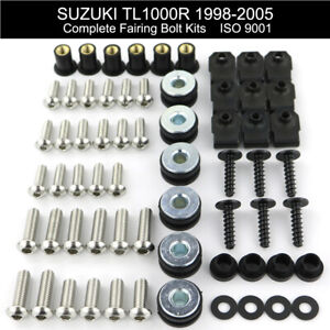Fit For Suzuki TL1000R 1998-2005 Stainless Steel Cowl Fairing Bolt Fasteners Kit