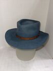Australian Akubra Stockman Cowboy Hat Size 58 Pure Fur Felt Steel Blue