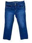 American Eagle Women's Artist Crop Stretch Blue Jeans Size 10