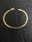 14K Solid Yellow Gold Italy Flat Bismark Chain 4.5mm  7