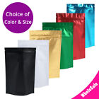 6x9in Multi-Color Matte Foil Mylar Standup Zip Lock Bag Pouch w/Tear Notch&Valve