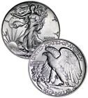 (1) Brilliant AU/Uncirculated Walking Liberty US Silver Half Dollar 90% BU