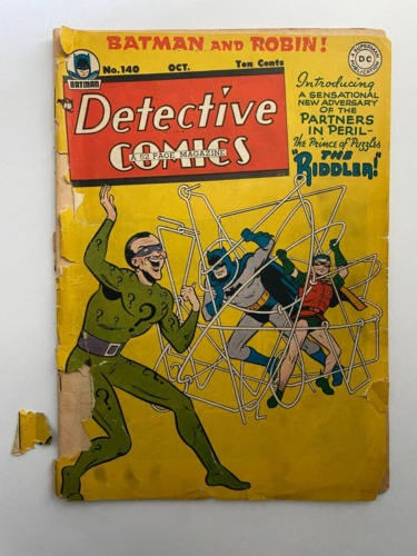New ListingDetective Comics 140 (DC 1948)-1st Appearance Riddler (27 1939 Batman 1940)