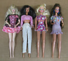 Lot Of 4 Old Barbie Dolls With Clothes