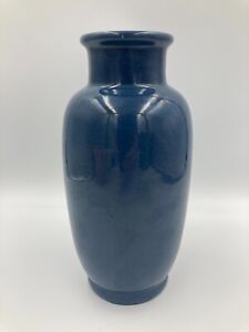 roseville rosecraft cobalt blue vase - early 