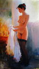 Nude Girl Dressing Oil Painting Wall Decor Art Giclee Printed on canvas P1385