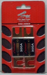 One Pair 300 Amp ANL Fuses Gold Plated Car Audio Stereo Installation Audiopipe