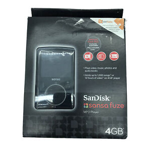 SanDisk Sansa Fuze 4GB USB SDMX14R MP3 Music/Video Player Voice Recorder NEW Blk