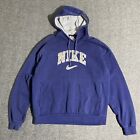 Vintage Nike Hoodie Pullover Mens Large Navy Center Swoosh Spell Out 90s Skate