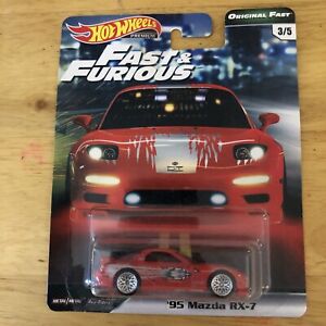 Hot Wheels ‘95 Mazda RX-7 Original Fast 3/5 Fast And Furious Real Riders