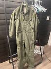 US Military Flight Suit Mens 44R Sage Green Air Force Flyers CWU-27/P Coveralls