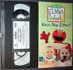 Elmo's World: BABIES, DOGS & MORE! (vhs) Sesame Street. Good Cond. Rare. Elmo NR