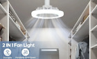 Modern Led Ceiling Fan with Light Adjustable Bedroom Living Room Fan Lamp US