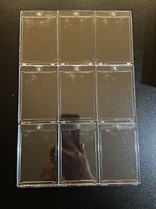 9pc 35pt One Touch Magnetic Card Holders LOT Gently Used! Card Savers Toploaders