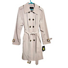 New w/tags London Fog Womens Classic Trench Coat  1x Plus Size Removeable Liner