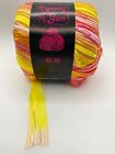 Dynasty Yarn Osaka 55 Yd Color 602 Yellow Pink Iridescent Ribbon 50g Dye Lot 001