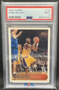 1996 Topps Kobe Bryant RC #138 Rookie PSA 9 Mint Los Angeles Lakers