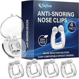 4PC Silicone Magnetic Anti Snore Nose Clip Stop Snoring Apnea Aid Device Stopper