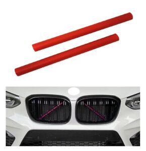 For BMW F30 X3 X5 Series X Grill Bar V Brace Front Grille Trim Strips Red Cover (For: 2021 BMW X5 xDrive40i 3.0L)