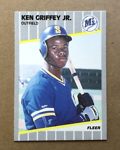 R1989 Fleer Ken Griffey Jr. Rookie Card #548 RC Seattle Mariners HOF NMT/MT