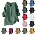 Loose Button Down Blouse Tops Solid Color Long Casual Women Long Sleeve Shirt