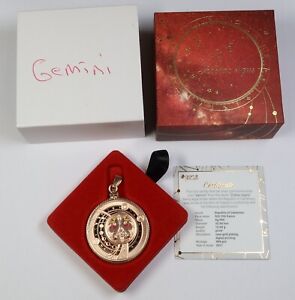 2021 CAMEROON | Silver 10g GEMINI Zodiac Sign Jewelry Pendant 500 Francs #41992C