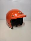 Vintage Bell Toptex 7 5/8 Orange Motorcycle Helmet~Original Visor