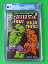 Fantastic Four #112 (1971 Bronze Age) - Classic Hulk vs. Thing Battle Cover