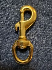 3-1/4 Inch Solid Brass Swivel Bolt Snap Hooks 5/8 Inch Swivel Eye Clip SWL 95