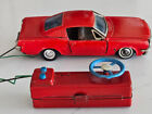 Vintage Haji Remote Control Tin Red Ford Mustang Race Car Japan