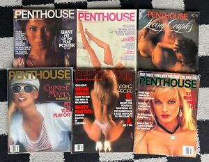 Vintage Penthouse Magazine Lot: 6 Issues From 1981-1994 Adult Erotic 80s 90s