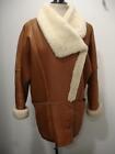 Women's S Genuine 100% Sheepskin Shearling Fur Jacket Coat Winter Brown Aspen CO