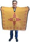 MEXICAN PONCHO , NEW MEXICO  , ONE SIZE , GABAN ,  YELLOW  , NEW MEXICO STATE