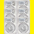 2021 Morgan and Peace Silver Dollar 6-Coin Set MS 70 PCGS, FIRST DAY OF ISSUE