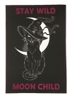 Black Cat Witch Poster Halloween Decor Wall Art Moon Child Gothic Pagan Posters