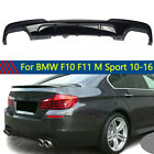 For 2011-2016 BMW 5 Series F10 535i M Sport Gloss Black Rear Bumper Lip Diffuser (For: 535i GT M Sport)
