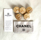 Chanel Vintage Button Set of 5 Size 23 mm Gold Tone Metal and Label