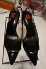 COACH Slingback Heels Ladies Size 9B Tianna Black Suede with Bow