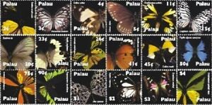 Palau 2007 - Butterflies Definitives - Set of 18 Stamps - Scott #897-914 - MNH