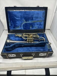 King BB Silver Sonic Cornet Sterling Bell Rare Model Plays Well!!