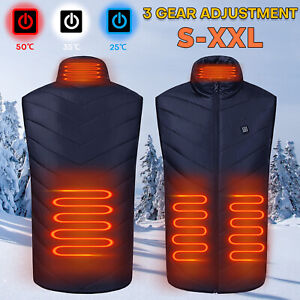 Electric Heated Jacket Warm Vest Winter Men&Women USB Heating Coat Body Warmer