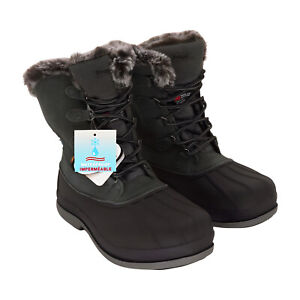 Propet Womens Lumi Tall Lace Snow Boot, Grey, Size 8.5 2E