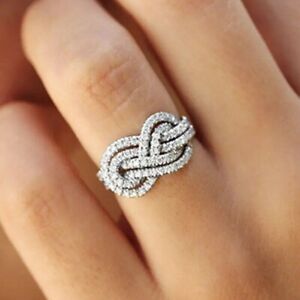 2Ct Round Lab Created Diamond's Beautiful Bow Shape  Ring 14K White Gold Plated