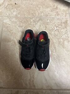 Nike Jordan 11 CMFT Low PS Black Patent Shoes CZ0905-005 Bred Kids Size 1Y