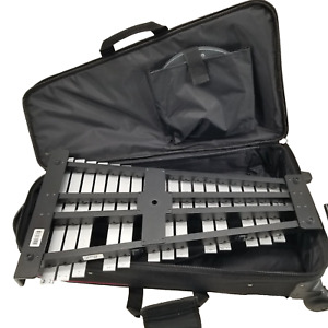 PEARL Student Percussion Xylophone Metal Bell Kit w/ Rolling Case CB  Stand