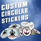 50 Custom Logo Stickers Circular - Your Logo Design Printed Vinyl Stickers
