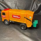 Tonka Hasbro 2008 Lights & Sounds Rear Load orange garbage/recycling truck USED
