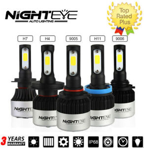 Nighteye 2x 72W 9000LM LED Headlight Bulbs Kit Car Driving White 6500K Plug&Play (For: More than one vehicle)